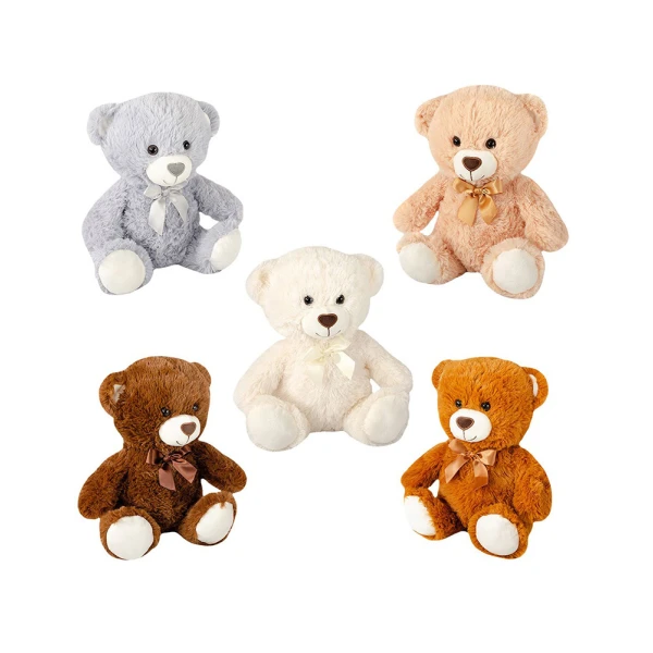 PLUSH SITTING BEAR 30 cm - 5 COLOURS