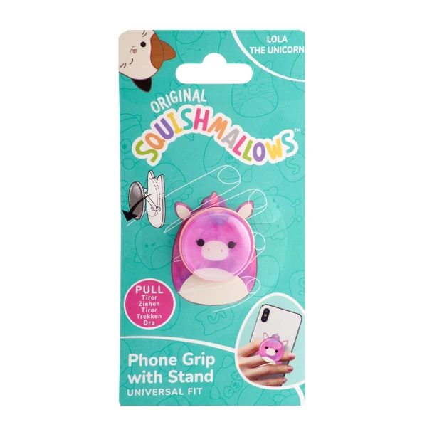 SQUISHMALLOWS UNIVERSAL PHONE GRIP & ΒΑΣΗ ΣΤΗΡΙΞΗΣ - LOLA THE UNICORN