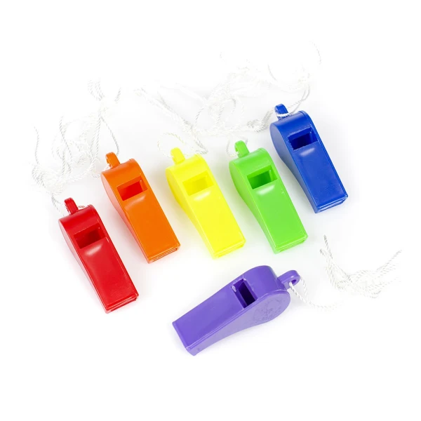 WHISTLE WITH CORD IN 6 COLORS