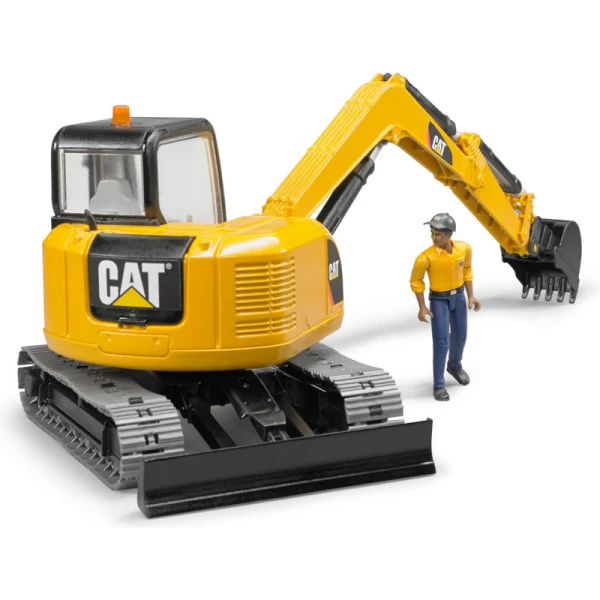 BRUDER ΕΚΣΚΑΦΕΑΣ CAT MINI ΜΕ ΕΡΠΗΣΤΡΙΕΣ ΚΑΙ ΕΡΓΑΤΗ