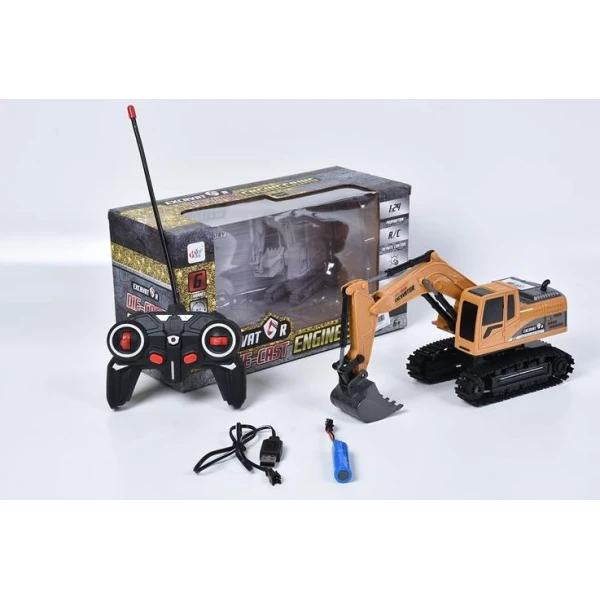 REMOTE CONTROL EXCAVATOR WITH 6 FUNCTIONS, USB 40MHz