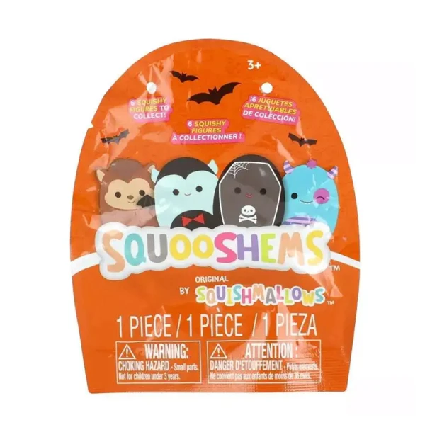 SQUISHMALLOWS - SQUOOSHEMS - BLIND BAG WITH SQUISH SURPRISE FIGURE 6 cm - HALLOWEEN SQUAD W2
