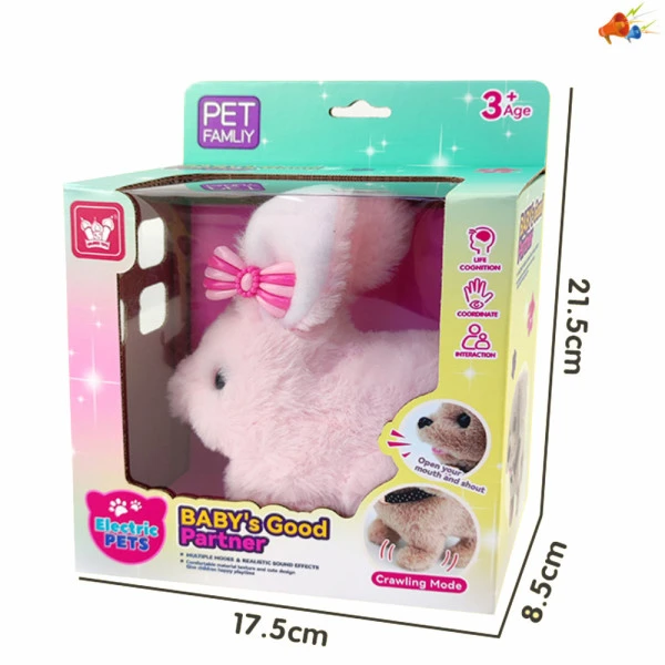 MECHANICAL PLUSH RABBIT THAT WALKS WITH SOUNDS