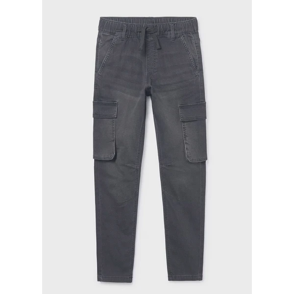 MAYORAL TROUSERS SOFT DENIM JOGGER BLACK 