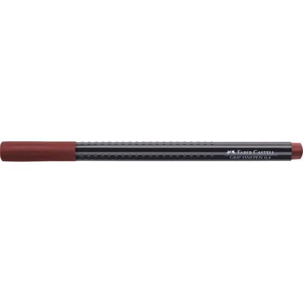 FABER-CASTELL MARKER GRIP FINEPEN 0.4mm BROWN RED