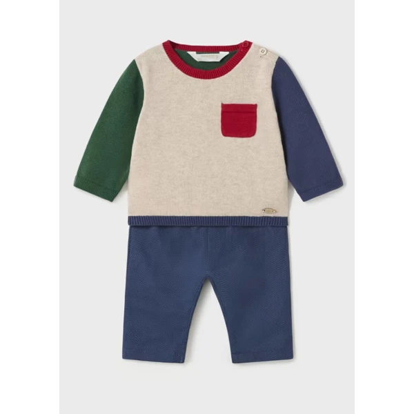 MAYORAL SET TROUSERS LONG PULLOVER DARK GREEN