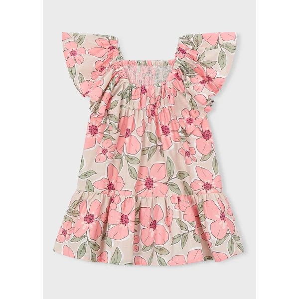 MAYORAL DRESS TYPE LINEN PRINTED MANDARIN 