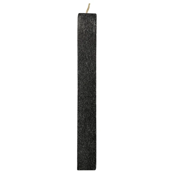 UNIKER AROMATIC SCRAPED FLAT CANDLE 3.5X1.5X29 cm BLACK