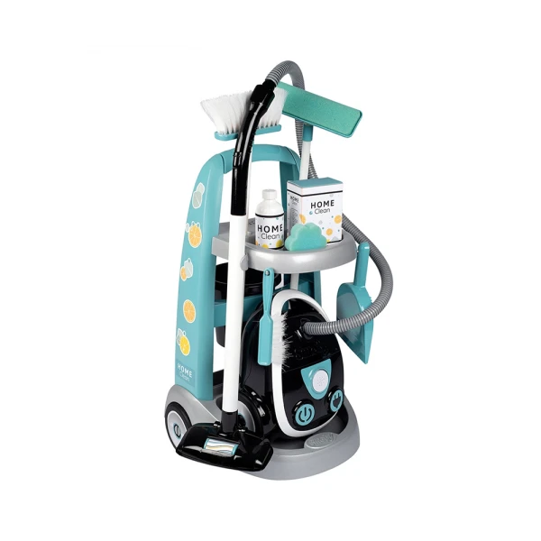 SMOBY  CLEANING TROLLEY & VACUUM CLEANER