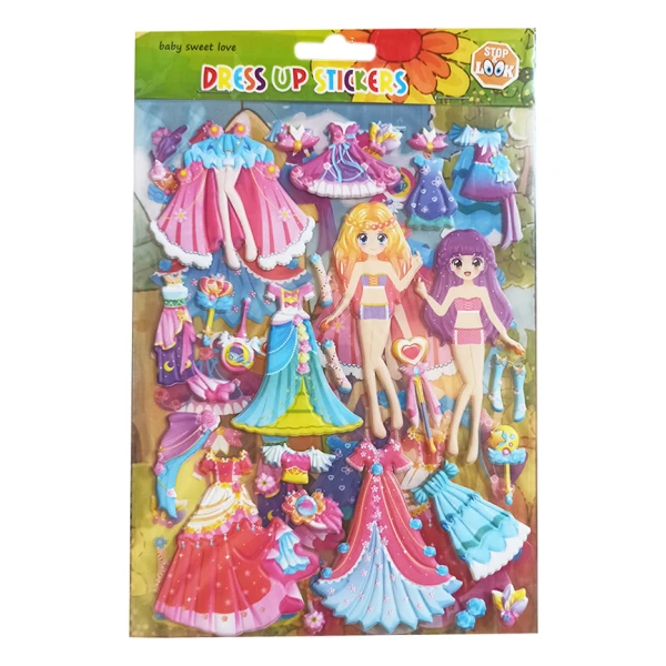 STICKERS DRESS THE DOLL - 4 DESIGNS