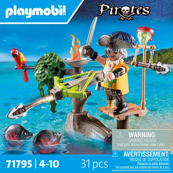 PLAYMOBIL PIRATES ΠΕΙΡΑΤΗΣ ΜΕ ΒΑΛΛΙΣΤΡΑ