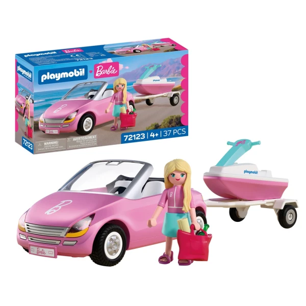 PLAYMOBIL X BARBIE ΚΑΜΠΡΙΟ ΜΕ ΘΑΛΑΣΣΙΟ JET