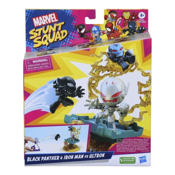 MARVEL STUNT SQUAD BLACK PANTHER AND IRON MAN vs ULTRON