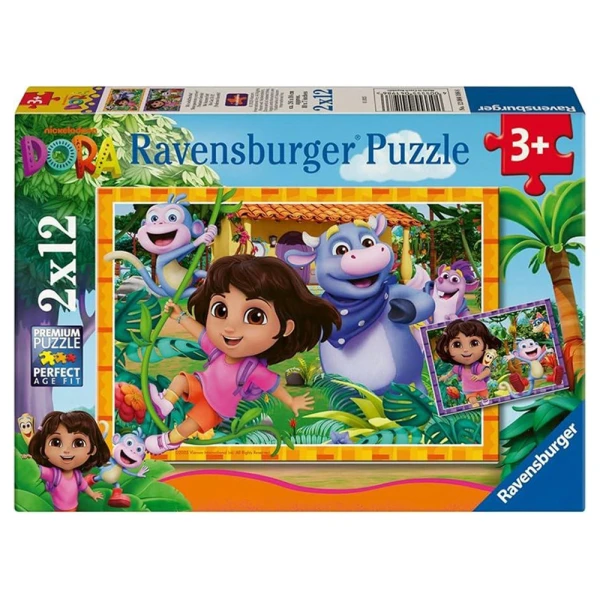 RAVENSBURGER PUZZLE 2x12 pcs. DORA THE EXPLORER