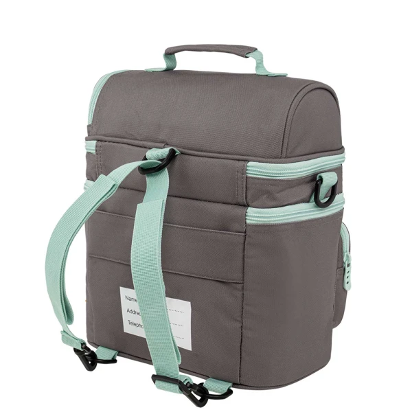 POLO 2025 LUNCH BAG DOUBLE COOLER GREY/TURQUOISE