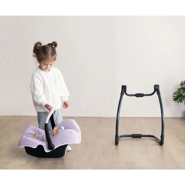 SMOBY MAXI COSI ΚΑΘΙΣΜΑ ΚΑΙ ΚΑΡΕΚΛΑ ΦΑΓΗΤΟΥ ΚΟΥΚΛΑΣ ΡΟΖ