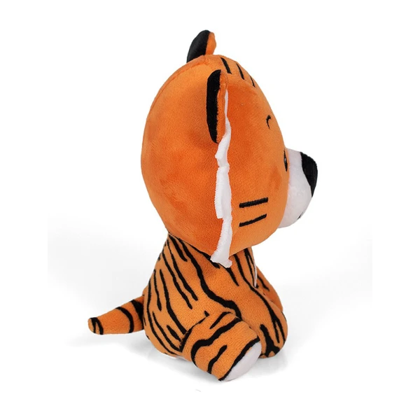 PLUSH ANIMALS 18 cm WITH RATTLE - 6 DESIGNS
