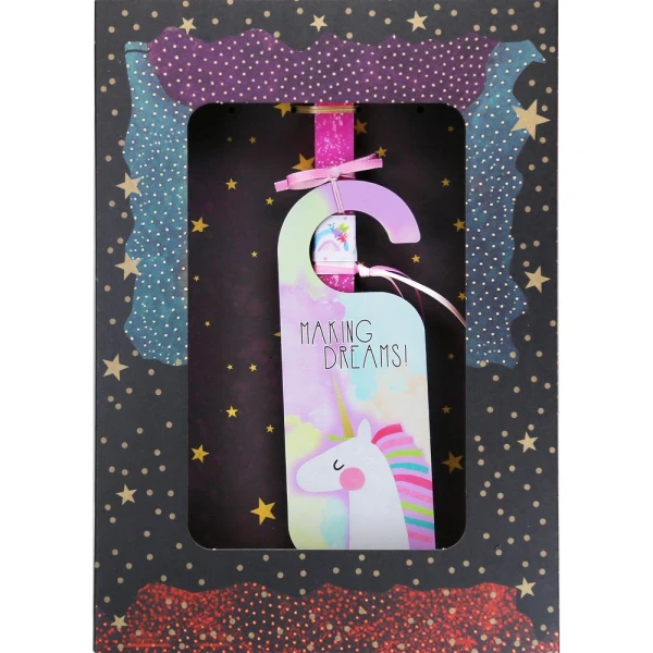 SYNCHRONIA HANDMADE CANDLE 30 cm DOOR HANGER - UNICORN