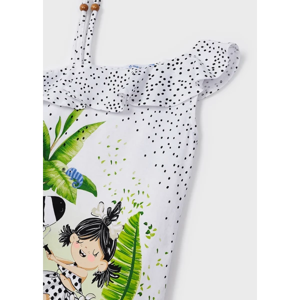 MAYORAL DRESS ASYMMETRICAL WHITE