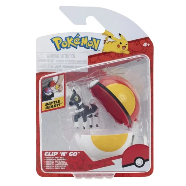 POKEMON POKE BALL CLIP N GO ΜΕ ΦΙΓΟΥΡΑ W20 - ZEBIBRON AND SPEED BALL