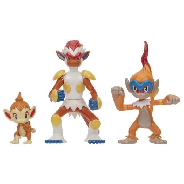 POKEMON EVOLUTION FIGURES 3pcs. - CHIMCHAR,MONFERNO,INFERNAPE