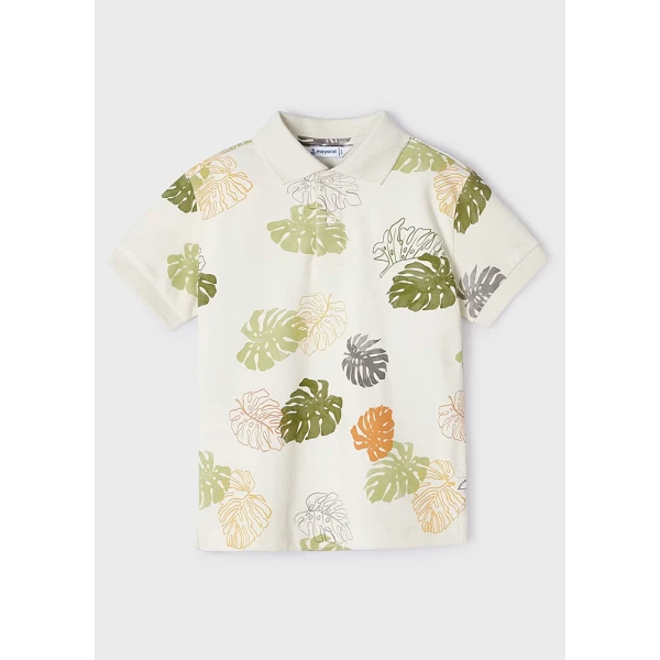 MAYORAL POLO SHORT SLEEVES PRINTED BEIGE