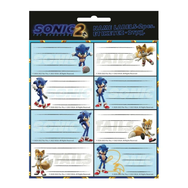 STICKER LABELS 2 pcs  SONIC