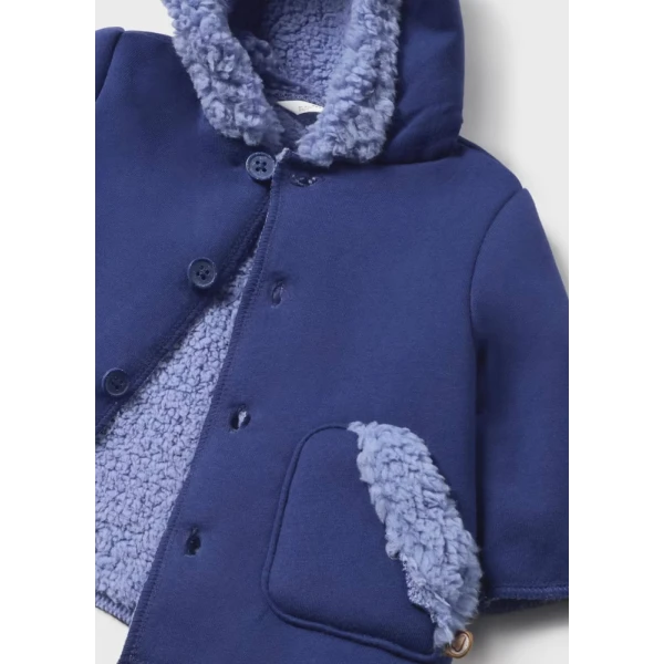 MAYORAL COAT FUR DETAILS DEEP BLUE