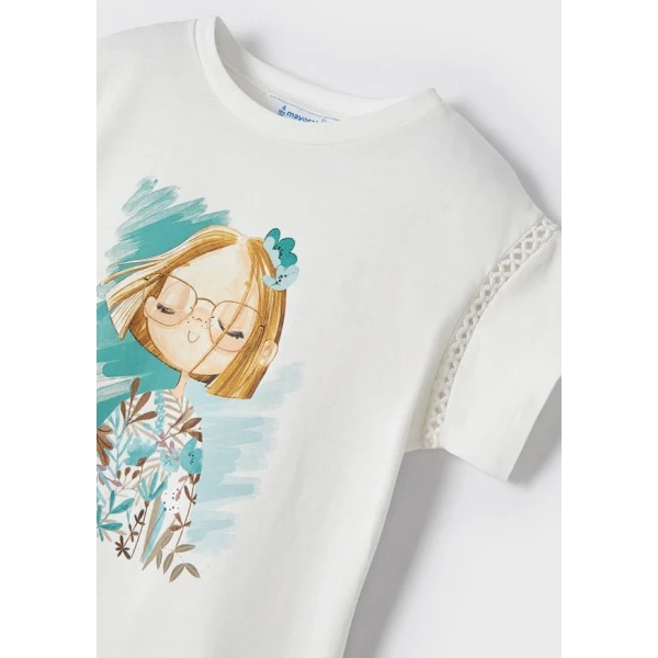 MAYORAL SHORT SLEEVES BLOUSE DOLL ECRU
