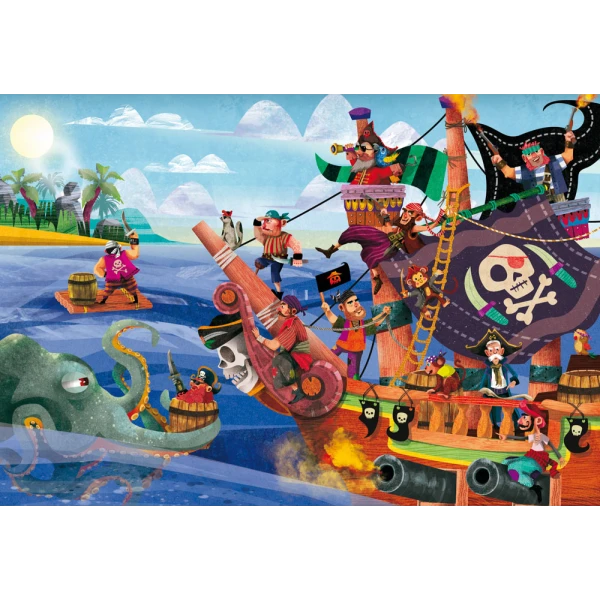 PUZZLE 70 pcs PIRATES - ON THE ISLAND OF LOST TREASURE