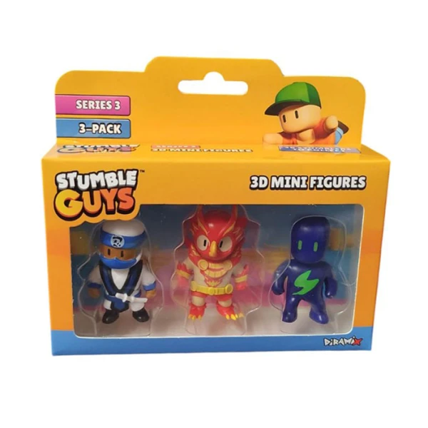STUMBLE GUYS SERIES 3 3D MINI FIGURES 3 PACK - SEVERAL DESIGNS