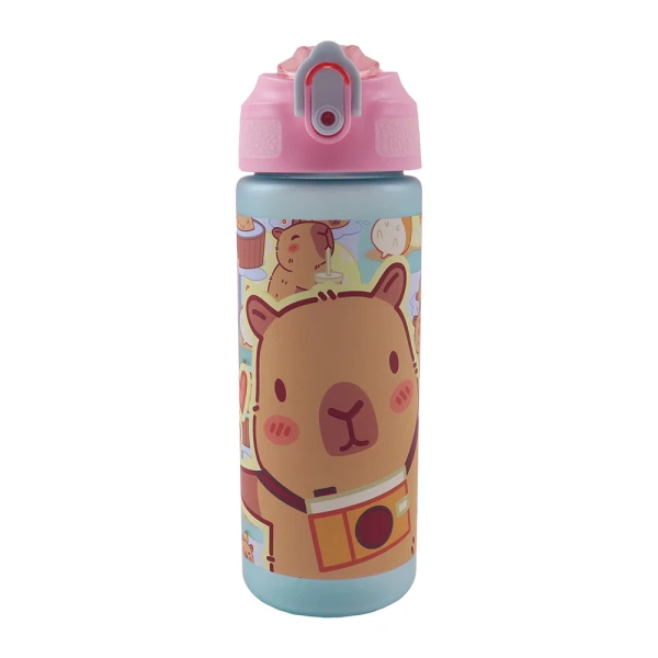 ΠΛΑΣΤΙΚΟ ΠΑΓΟΥΡΙ 600ml ΜΕ ΚΑΛΑΜΑΚΙ CAPYBARA