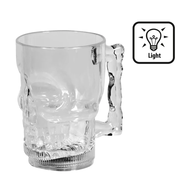 ΠΛΑΣΤΙΚΟ ΠΟΤΗΡΙ 400ml ΝΕΚΡΟΚΕΦΑΛΗ ΜΕ ΦΩΣ
