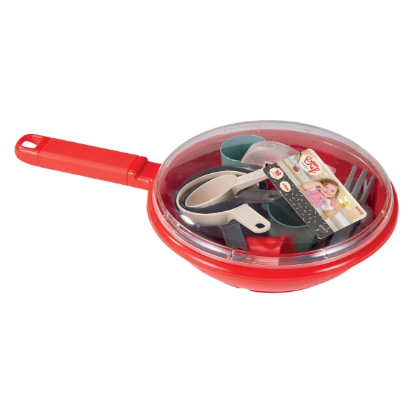 ECOIFFIER TABLEWARE SET IN FRYING PAN - 2 COLOURS