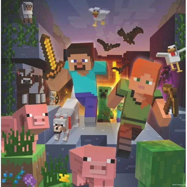 RAVENSBURGER ΠΑΖΛ 3X49 τεμ. MINECRAFT BIOMES