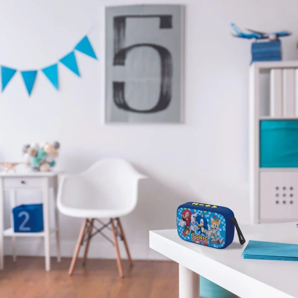 LEXIBOOK ΜΙΝΙ ΦΟΡΗΤΟ ΗΧΕΙΟ BLUETOOTH ΜΕ ΥΦΑΣΜΑΤΙΝΟ ΦΙΝΙΡΙΣΜΑ SONIC