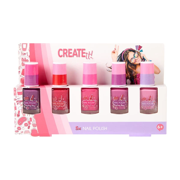 CREATE IT! ΣΕΤ 5 τεμ. ΒΕΡΝΙΚΙΑ ΝΥΧΙΩΝ ΡΟΖ