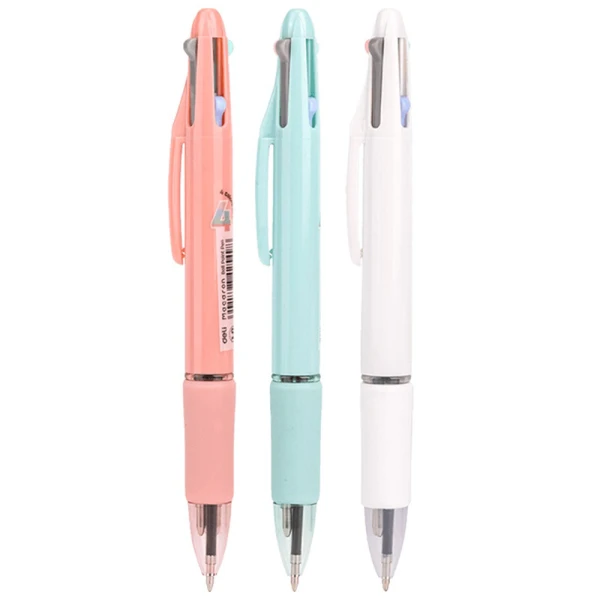 DELI ΣΤΥΛΟ BALLPOINT 1mm ΤΕΤΡΑΧΡΩΜΟ MACARON - 3 ΧΡΩΜΑΤΑ