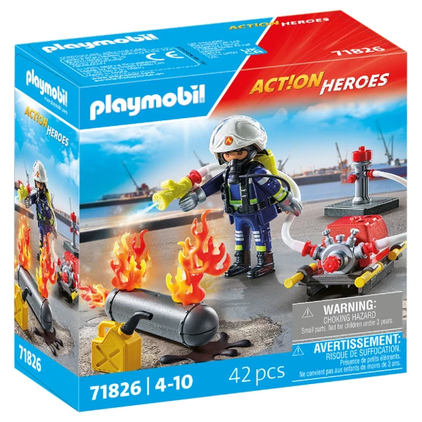 PLAYMOBIL ACTION HEROES ΠΥΡΟΣΒΕΣΤΗΣ ΜΕ ΑΝΤΛΙΑ ΝΕΡΟΥ