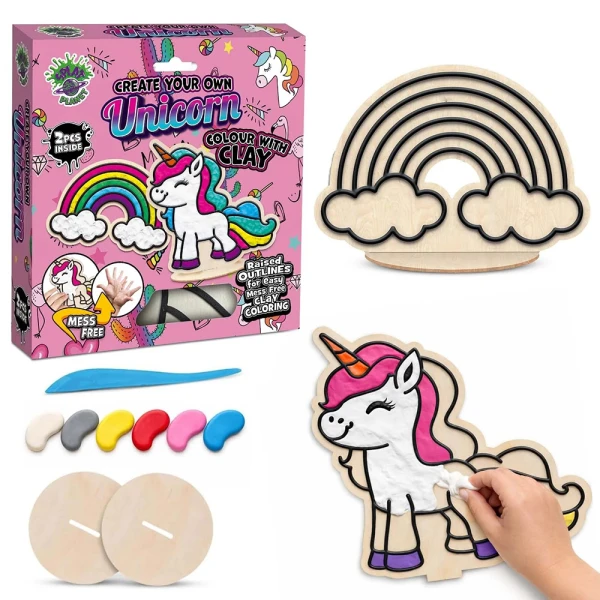 SPLAT PLANET MESS-FREE PAINT KIT WITH CLAY UNICORN