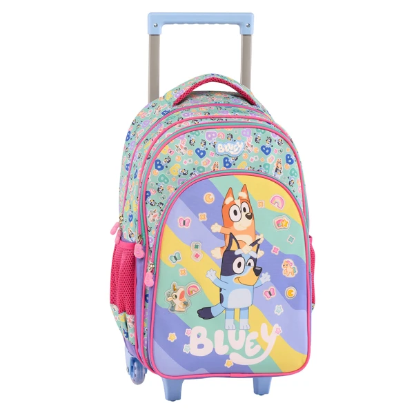 ΣΧΟΛΙΚΟ TROLLEY ΣΑΚΙΔΙΟ BLUEY - STICKERS RAIN