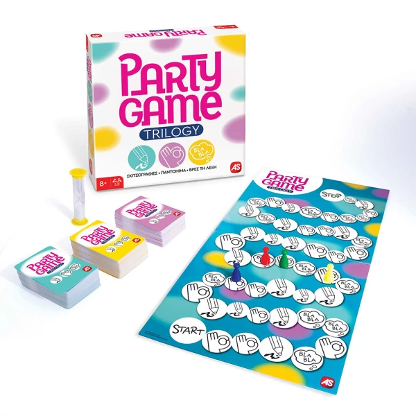 AS GAMES BOARD GAME PARTY GAME TRILOGY FOR AGES 8+ AND 3-16 PLAYERS