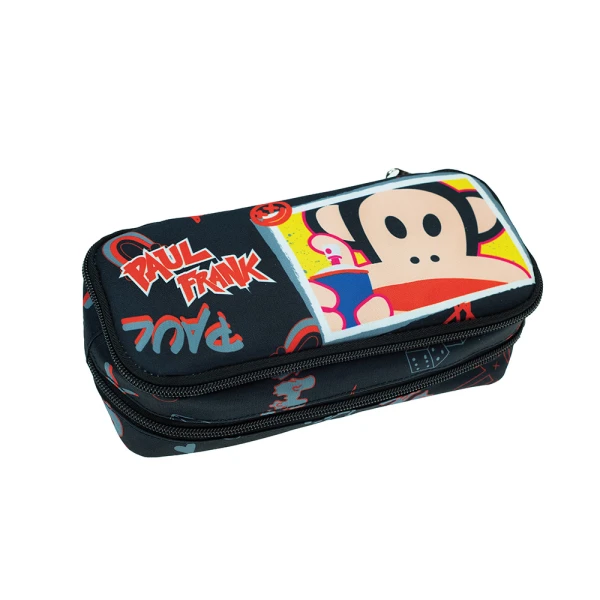 BACK ME UP OVAL PENCIL CASE PAUL FRANK GRAFFITI