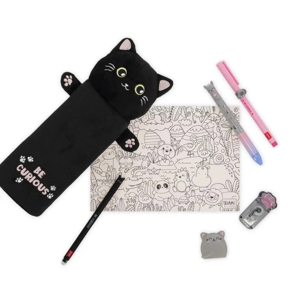 LEGAMI PLUSH PENCIL CASE SUPER SOFT - KITTY