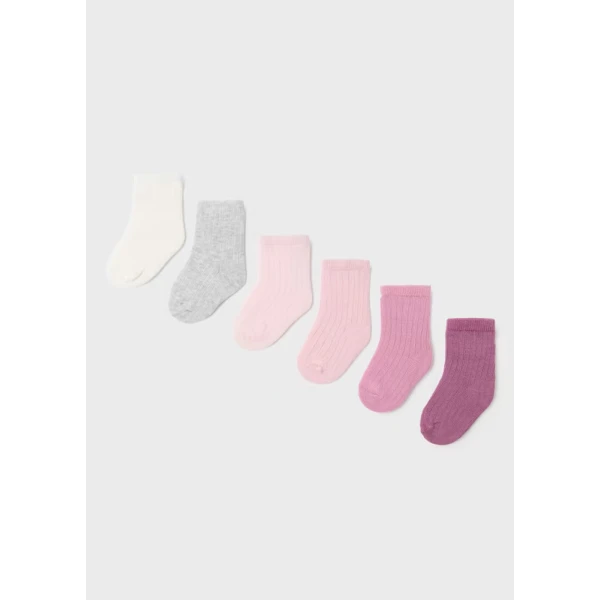 MAYORAL SET 6 SOCKS PINK ROSE