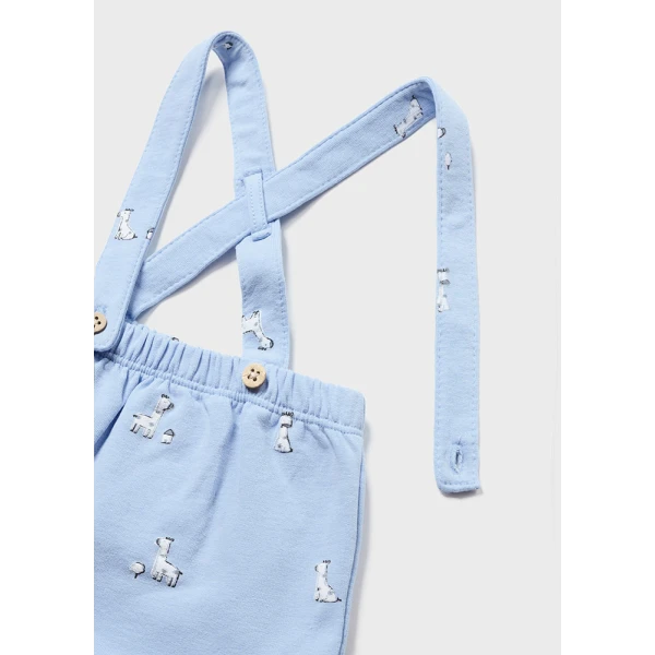 MAYORAL SET TROUSERS WITH STRAPS LIGHT BLUE
