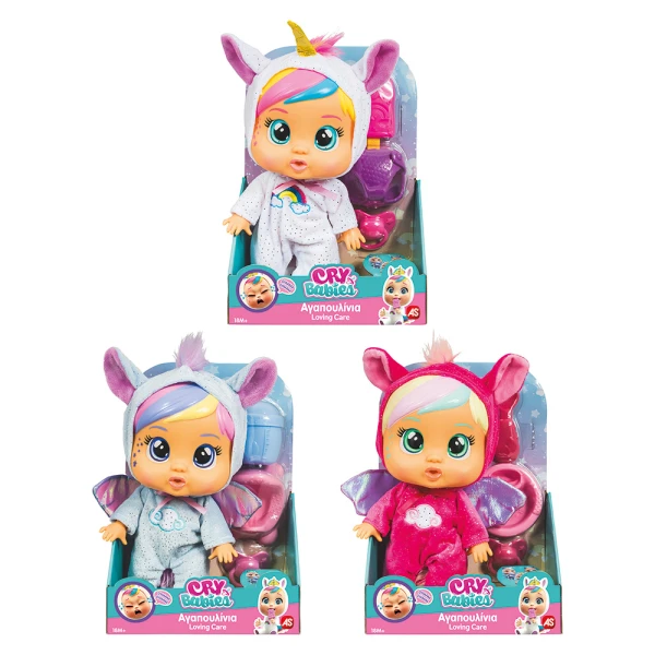 CRY BABIES LOVING CARE FANTASY INTERACTIVE BABY DOLL CRIES REAL TEARS - 3 DESIGNS