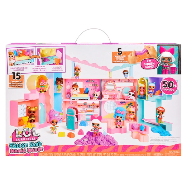 LOL SURPRISE SQUISH SAND MAGIC HOUSE WITH TOT SISTER