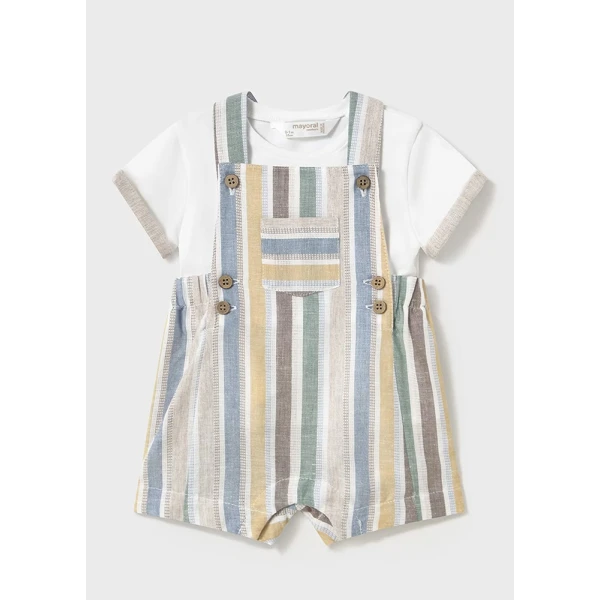 MAYORAL SET DUNGAREES MULTICOLOUR