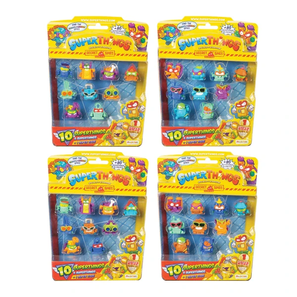 SUPERTHINGS SECRET SPIES BLISTER 9+1 COLLECTIBLE FIGURES FOR AGES 3+ - 4 DESIGNS